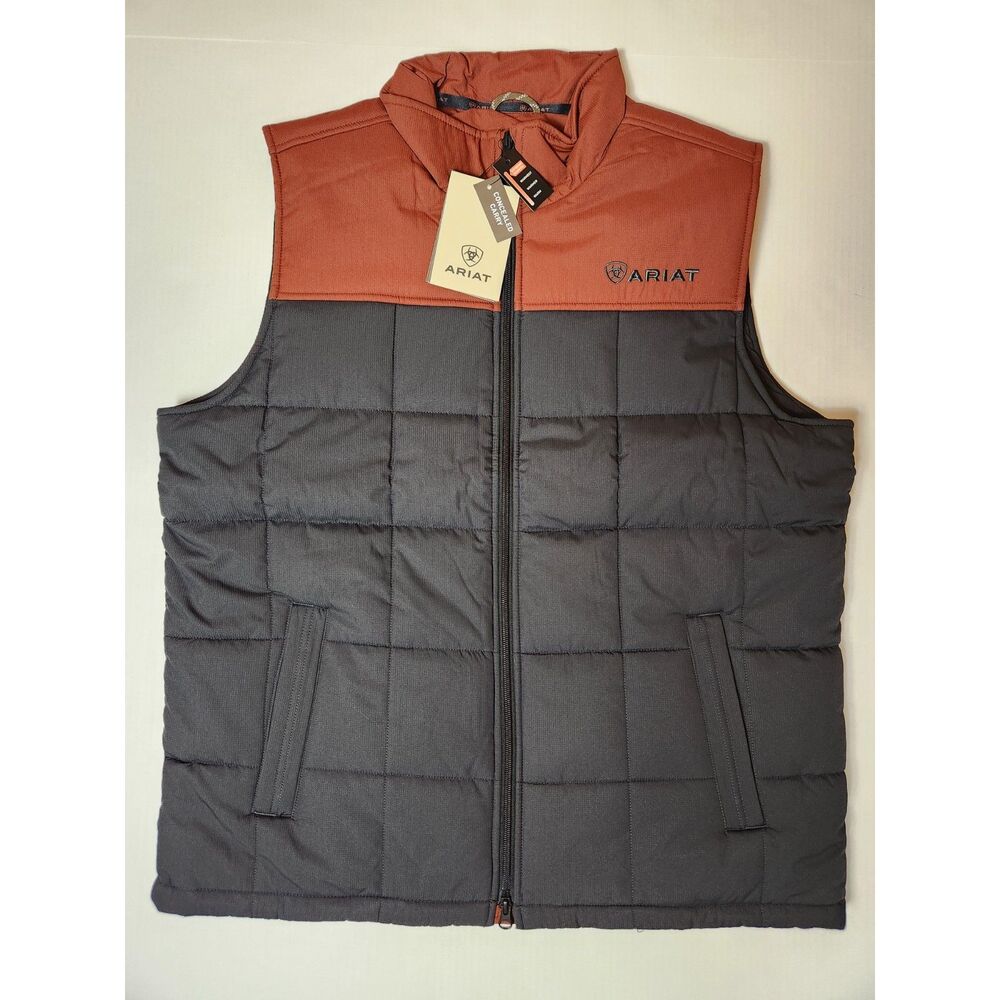 Ariat Cirus Wind + Water Resistant Insulated Vest Men's Large Paprika Phantom